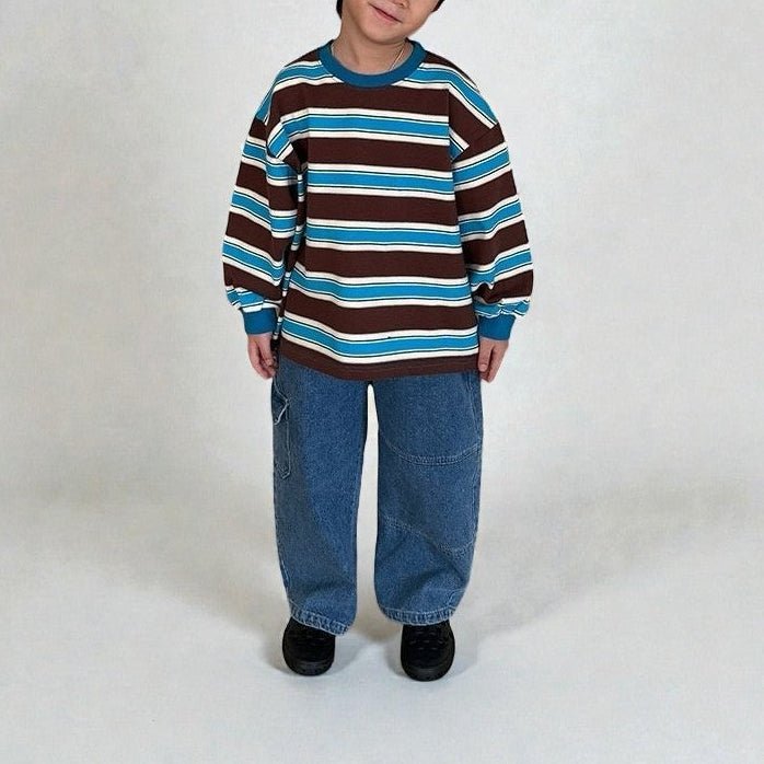 Toddler SP26 Retro Multi Stripe Long Sleeve Tee (3 - 7y) - 2 Colors - AT NOON STORE