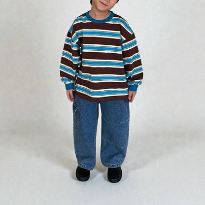 Toddler SP26 Retro Multi Stripe Long Sleeve Tee (3 - 7y) - 2 Colors - AT NOON STORE