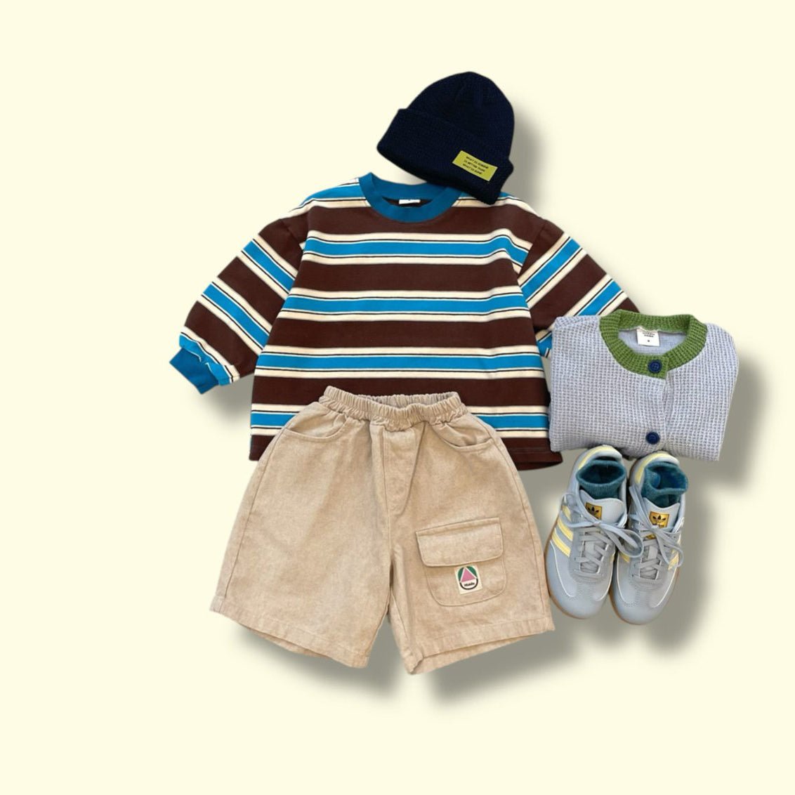 Toddler SP26 Retro Multi Stripe Long Sleeve Tee (3 - 7y) - 2 Colors - AT NOON STORE