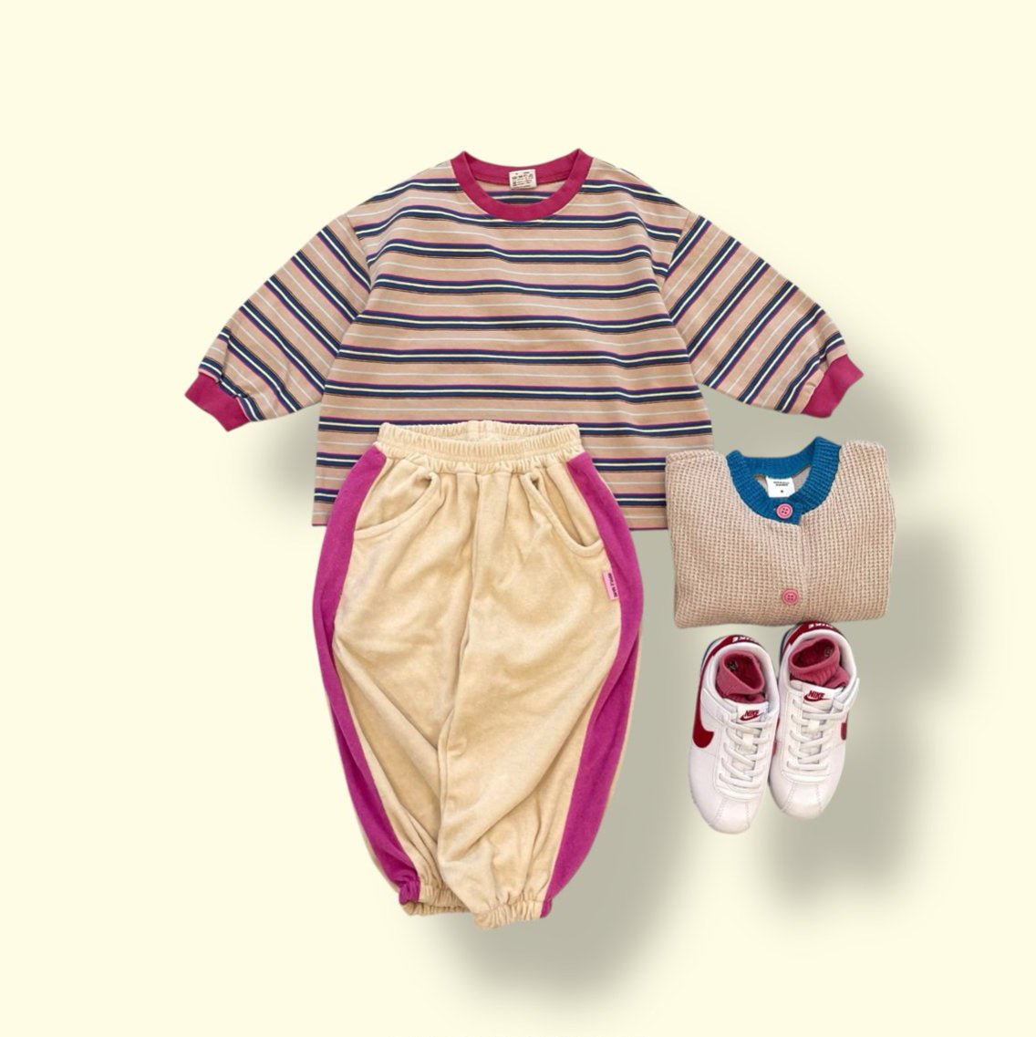 Toddler SP26 Retro Multi Stripe Long Sleeve Tee (3 - 7y) - 2 Colors - AT NOON STORE