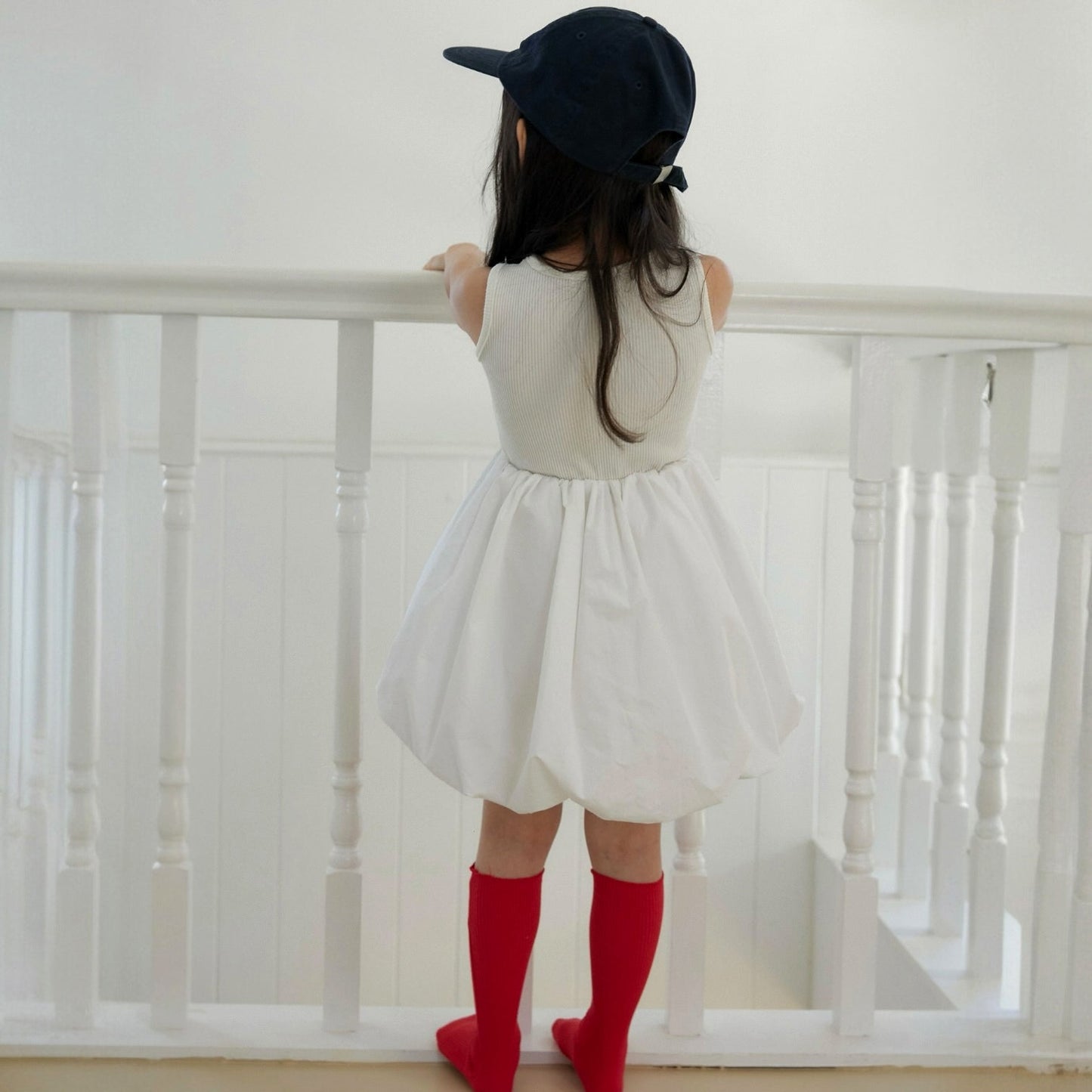 Toddler SP26 Ribbed Sleeveless Top Balloon Dress (1 - 7y) - 2 Colors - AT NOON STORE