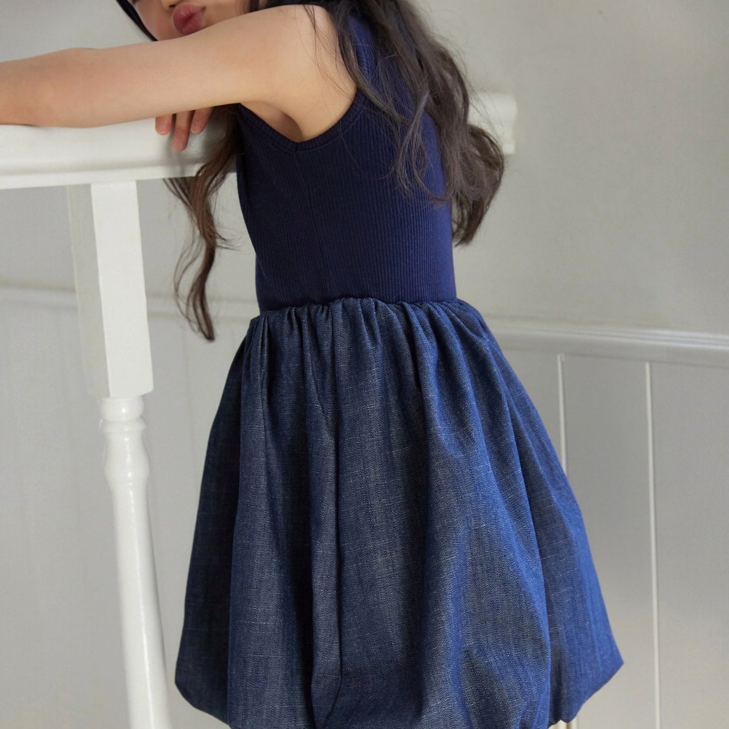 Toddler SP26 Ribbed Sleeveless Top Balloon Dress (1 - 7y) - 2 Colors - AT NOON STORE