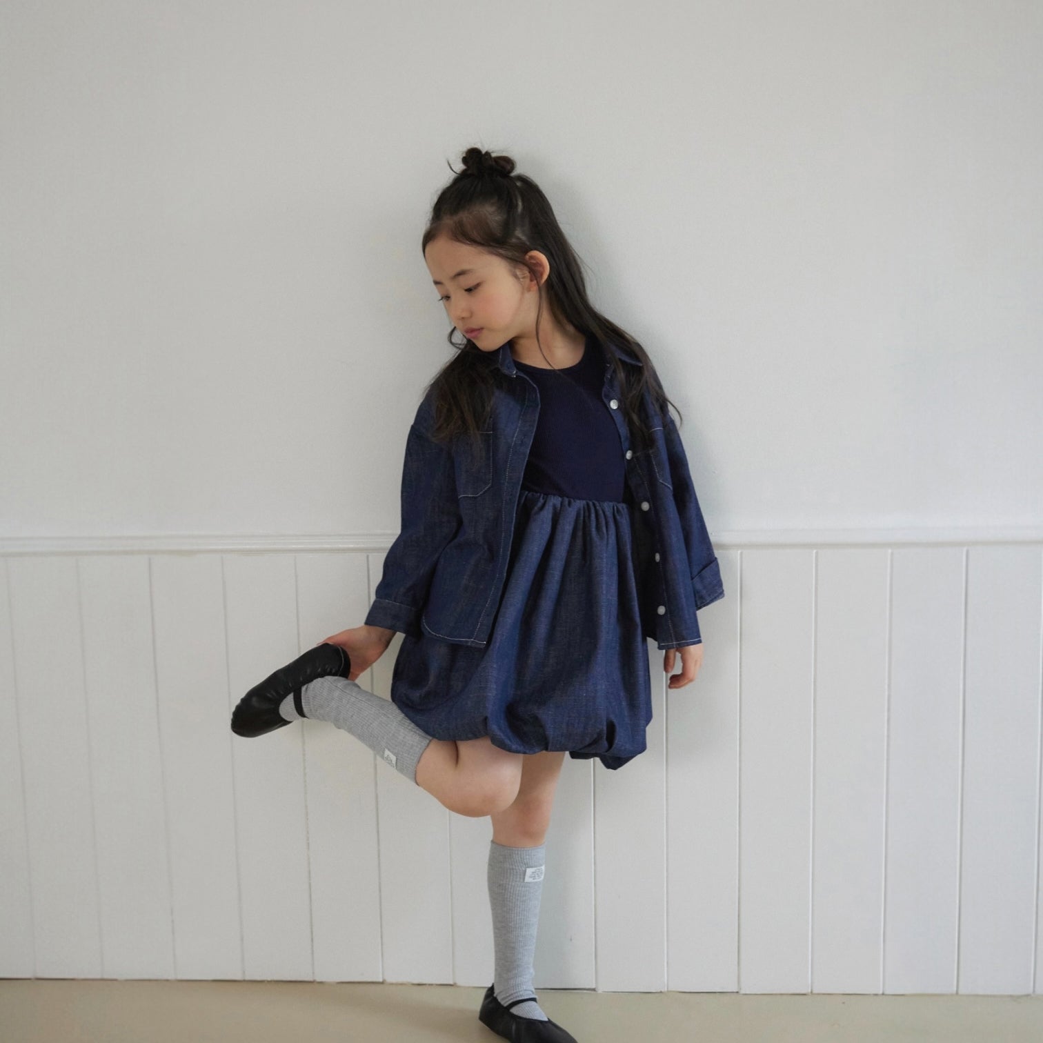 Toddler SP26 Ribbed Sleeveless Top Balloon Dress (1 - 7y) - 2 Colors - AT NOON STORE