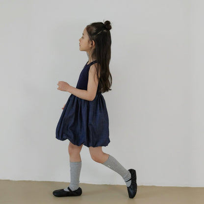 Toddler SP26 Ribbed Sleeveless Top Balloon Dress (1 - 7y) - 2 Colors - AT NOON STORE