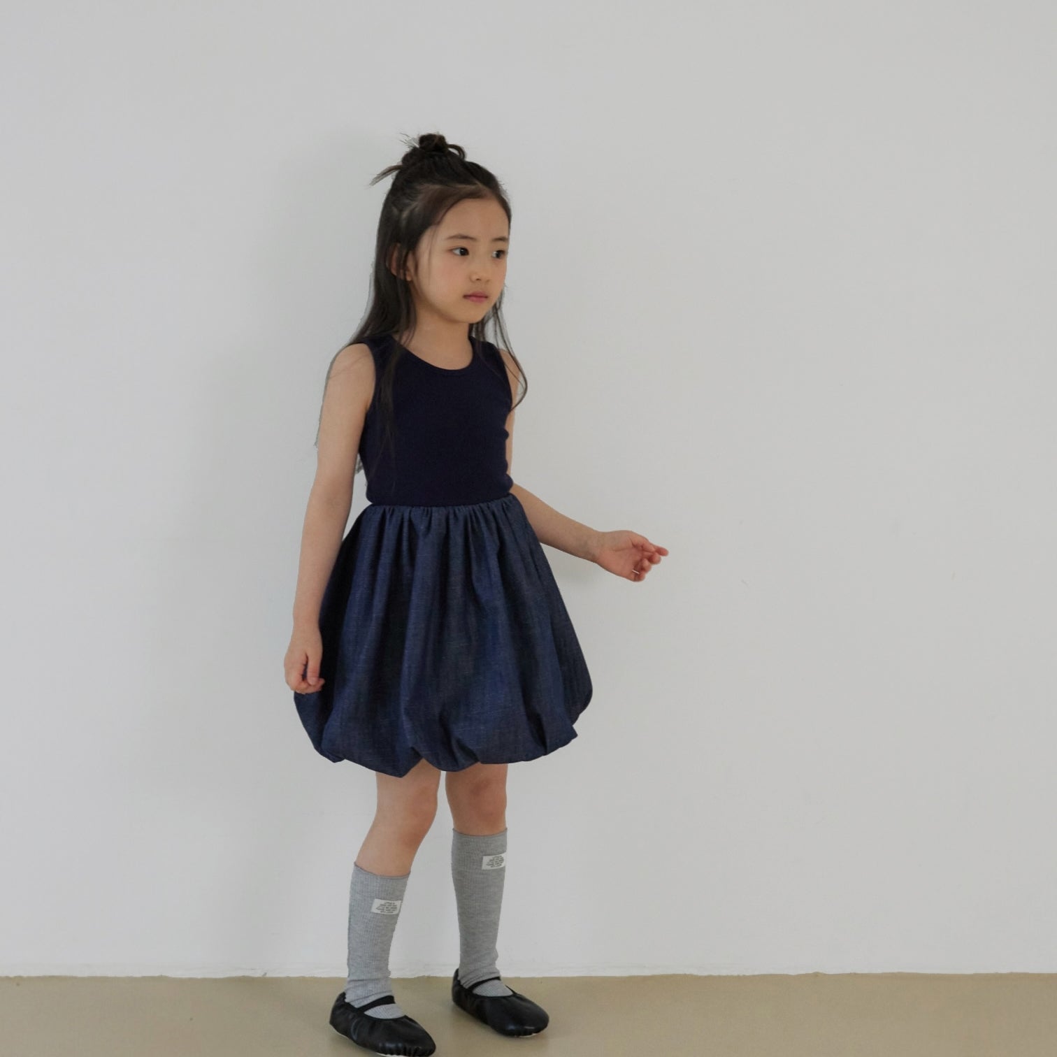 Toddler SP26 Ribbed Sleeveless Top Balloon Dress (1 - 7y) - 2 Colors - AT NOON STORE