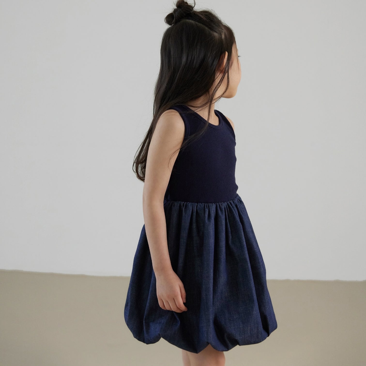 Toddler SP26 Ribbed Sleeveless Top Balloon Dress (1 - 7y) - 2 Colors - AT NOON STORE