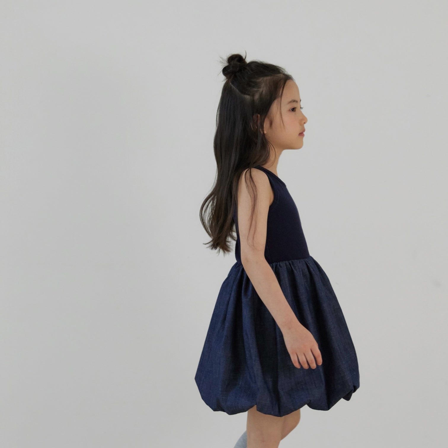 Toddler SP26 Ribbed Sleeveless Top Balloon Dress (1 - 7y) - 2 Colors - AT NOON STORE
