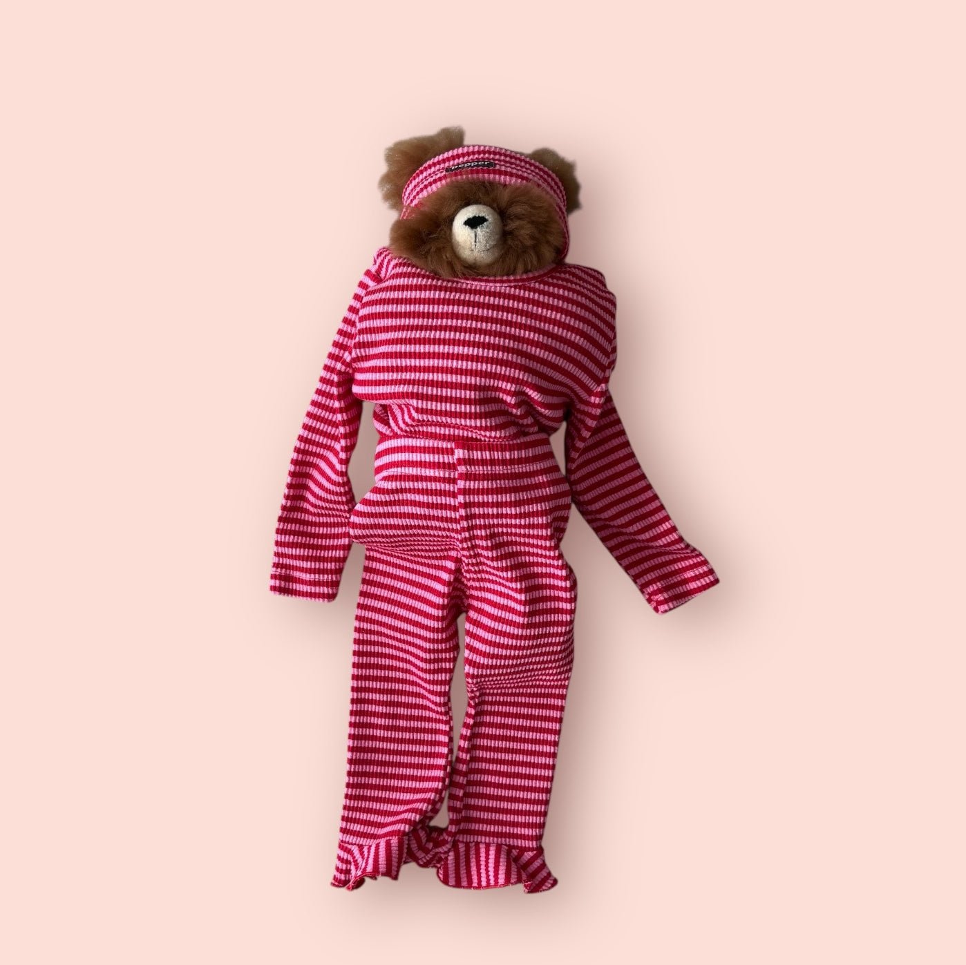 Toddler SP26 Ribbed Stripe Frill Pants (1 - 7y) - Pink kids outfit