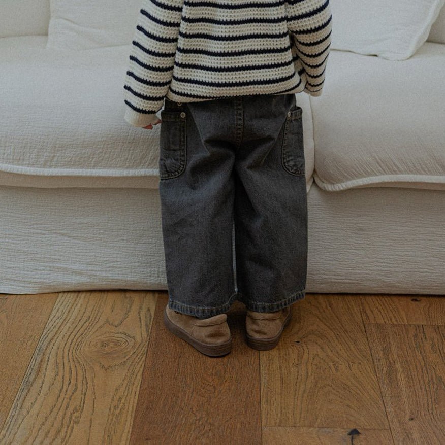 Toddler SP26 Side Pocket Pull - on Denim Pants (10m - 4y) - 2 Colors - AT NOON STORE