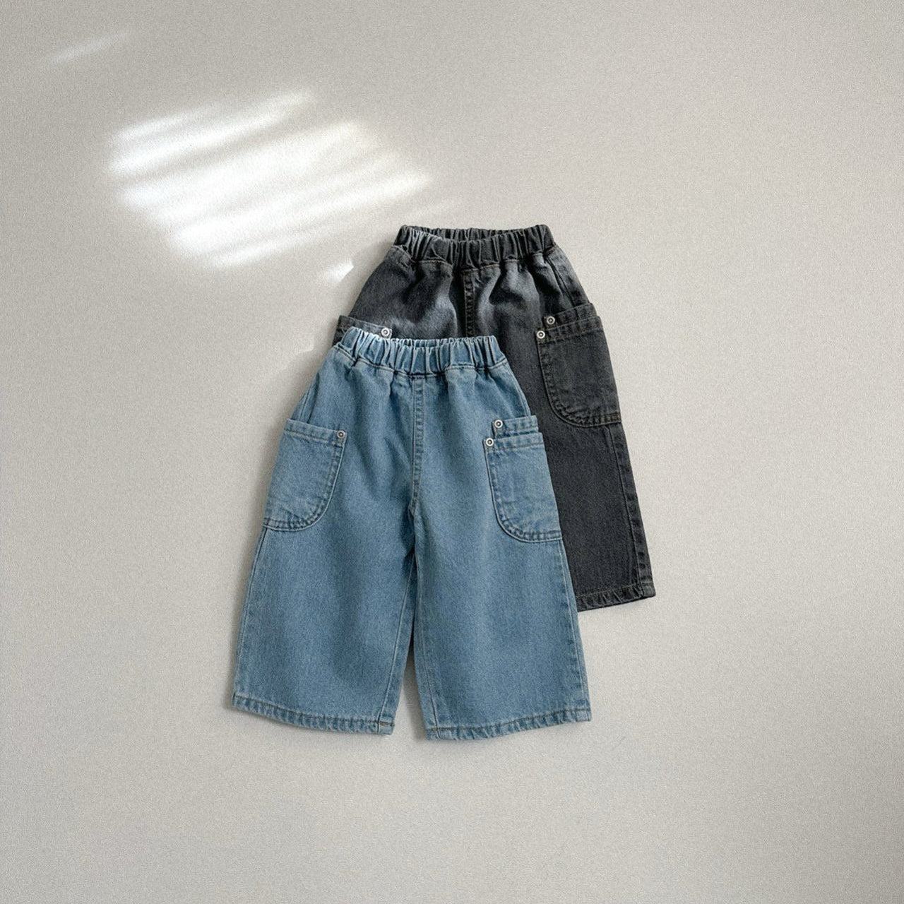 Toddler SP26 Side Pocket Pull - on Denim Pants (10m - 4y) - 2 Colors - AT NOON STORE