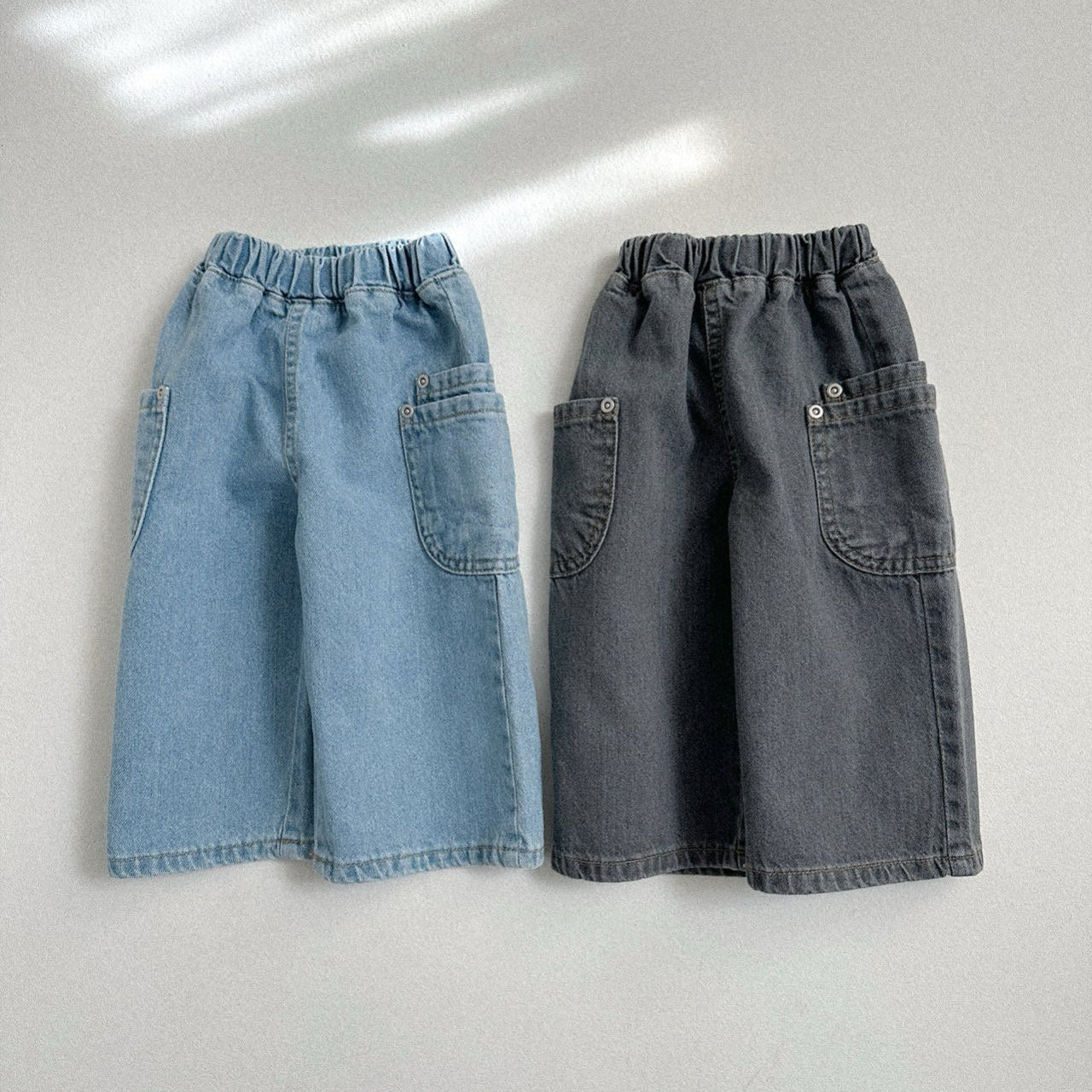 Toddler SP26 Side Pocket Pull - on Denim Pants (10m - 4y) - 2 Colors - AT NOON STORE