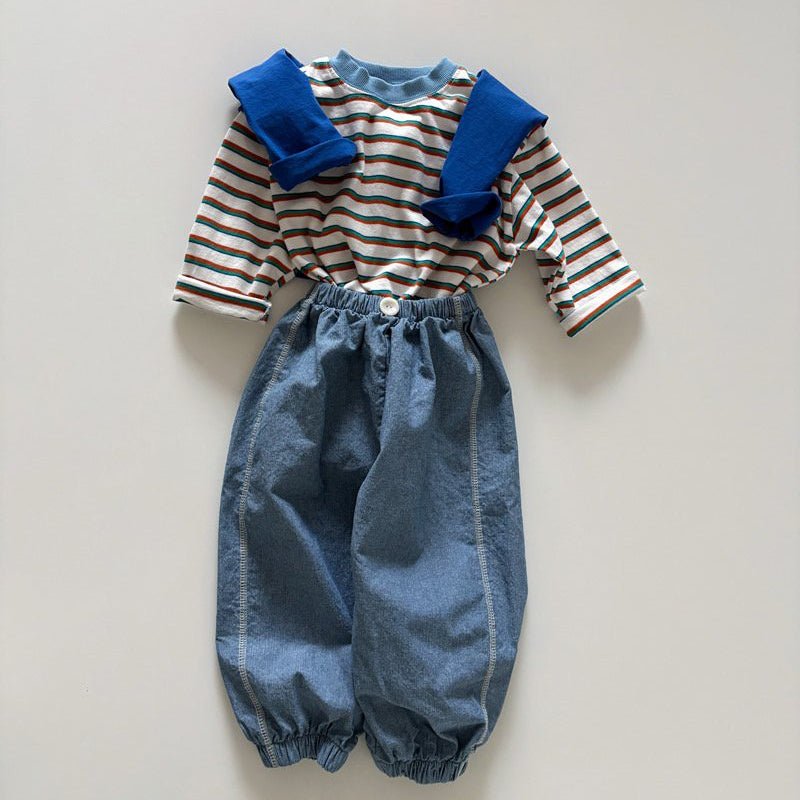 Toddler SP26 Side Stitch Detail Jogger Pants (1 - 6y) - 2 Colors - AT NOON STORE