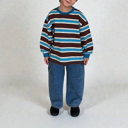 Toddler SP26 Stitch Detail and Side Pocket Denim Pants (3 - 7y) - Denim - AT NOON STORE