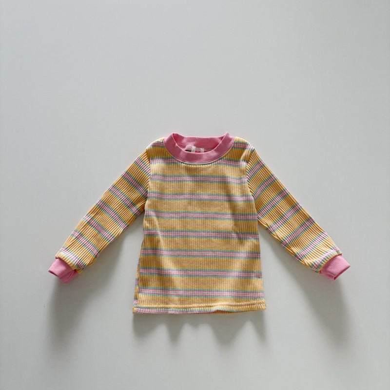 Toddler SP26 Stripe Long Sleeve Ribbed Top (1 - 6y) - 2 Colors - AT NOON STORE