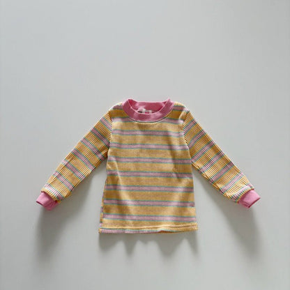 Toddler SP26 Stripe Long Sleeve Ribbed Top (1 - 6y) - 2 Colors - AT NOON STORE