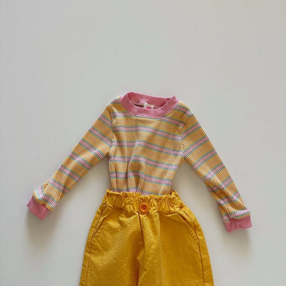 Toddler SP26 Stripe Long Sleeve Ribbed Top (1 - 6y) - 2 Colors - AT NOON STORE