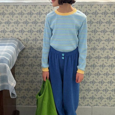 Toddler SP26 Stripe Long Sleeve Ribbed Top (1 - 6y) - 2 Colors - AT NOON STORE