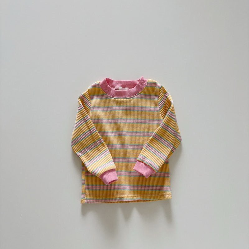 Toddler SP26 Stripe Long Sleeve Ribbed Top (1 - 6y) - 2 Colors - AT NOON STORE