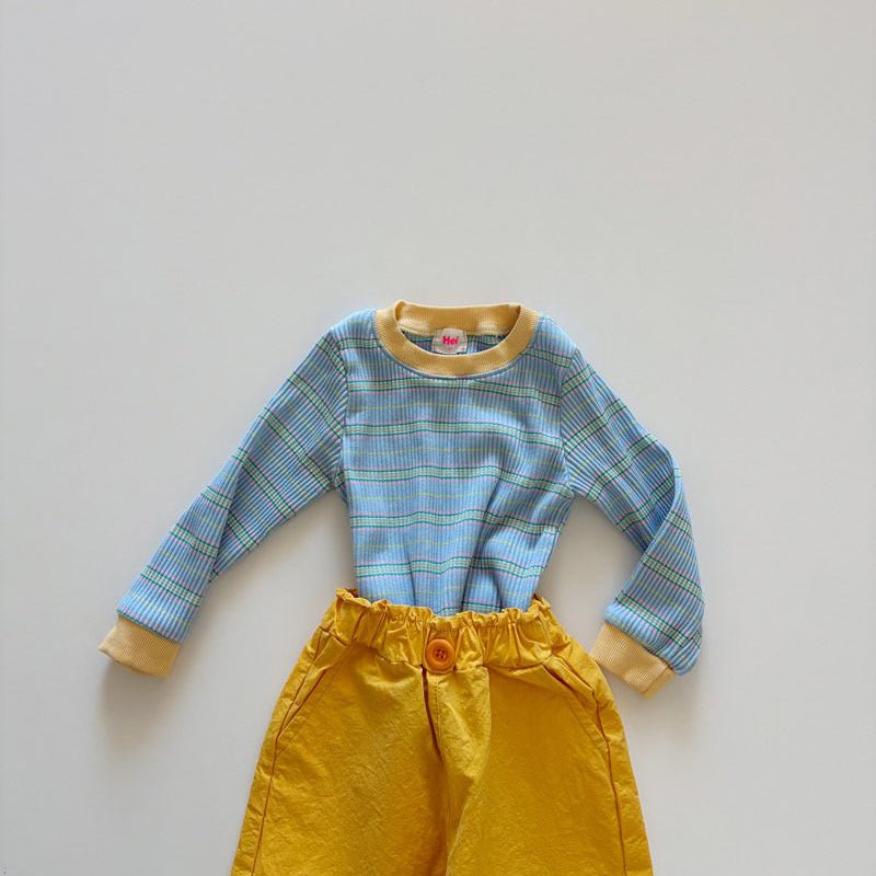 Toddler SP26 Stripe Long Sleeve Ribbed Top (1 - 6y) - 2 Colors - AT NOON STORE