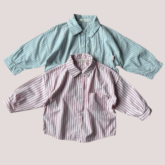 Toddler SP26 Stripe Long Sleeve Shirt (1 - 7y) - 2 Colors kids outfit