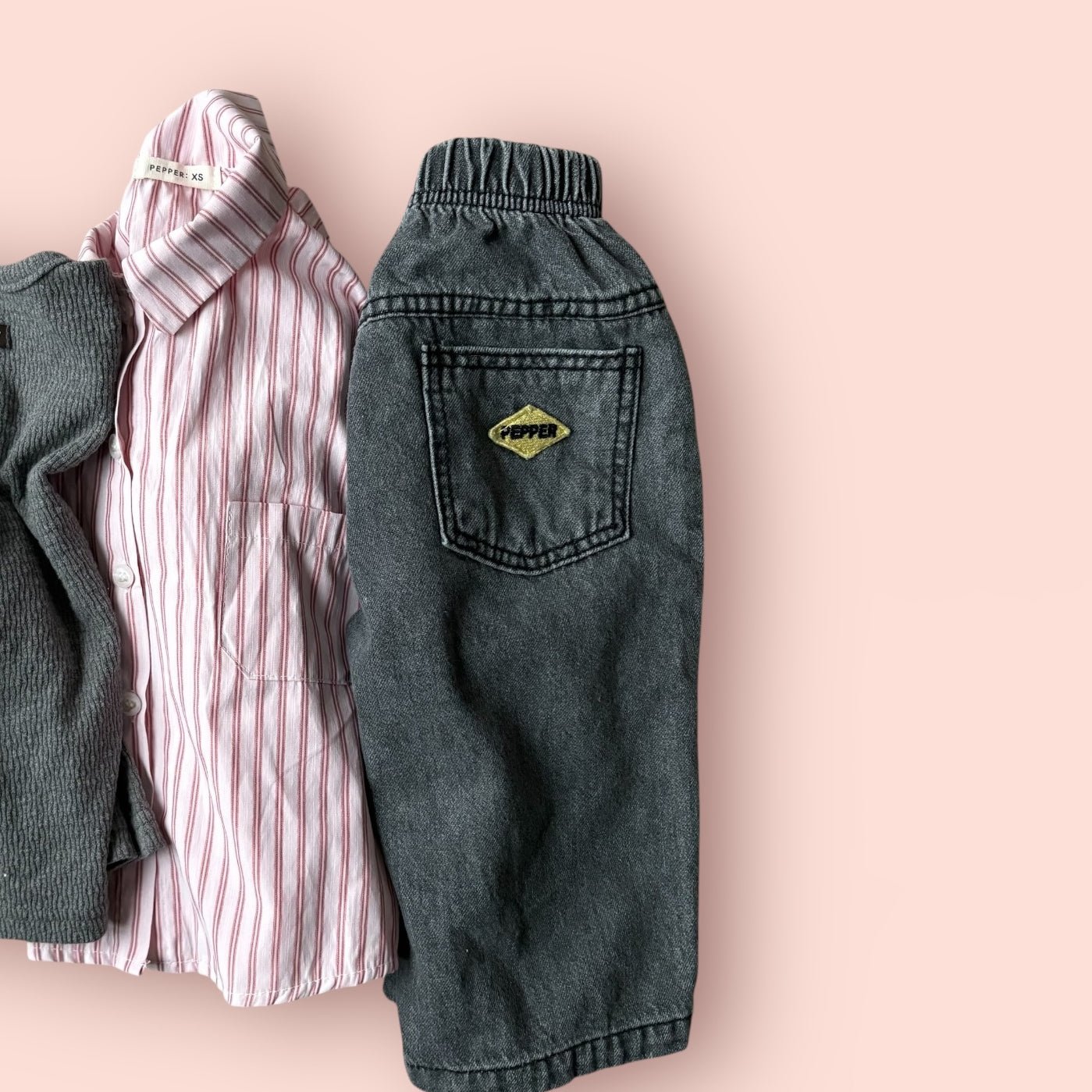 Toddler SP26 Stripe Long Sleeve Shirt (1 - 7y) - 2 Colors kids outfit