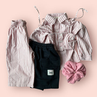 Toddler SP26 Stripe Long Sleeve Shirt (1 - 7y) - 2 Colors kids outfit