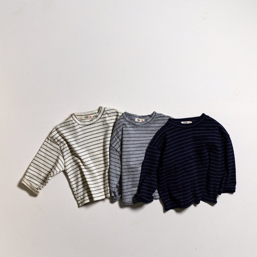 Toddler SP26 Stripe Long Sleeve Tee (10m - 6y) - 3 Colors - AT NOON STORE