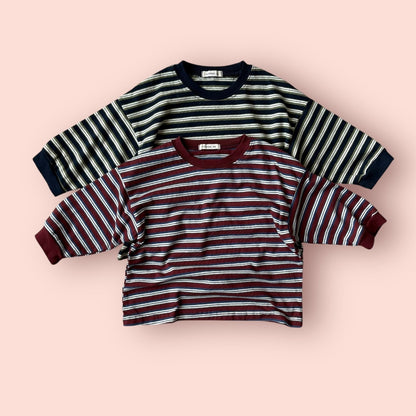 Toddler SP26 Stripe Long Sleeve Top (1 - 7y) - 2 Colors kids outfit