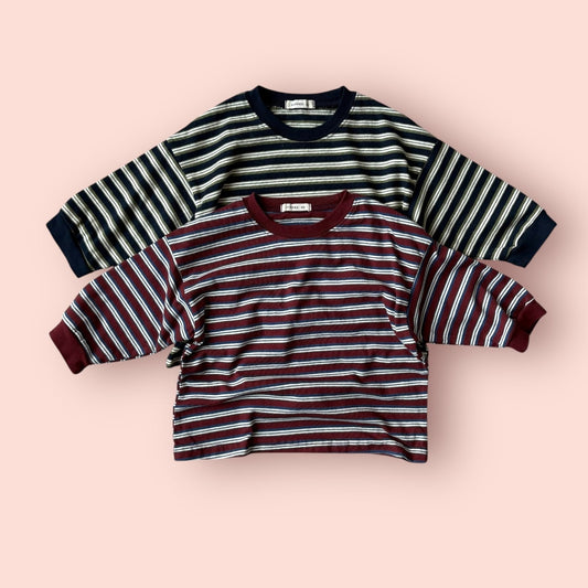 Toddler SP26 Stripe Long Sleeve Top (1 - 7y) - 2 Colors kids outfit