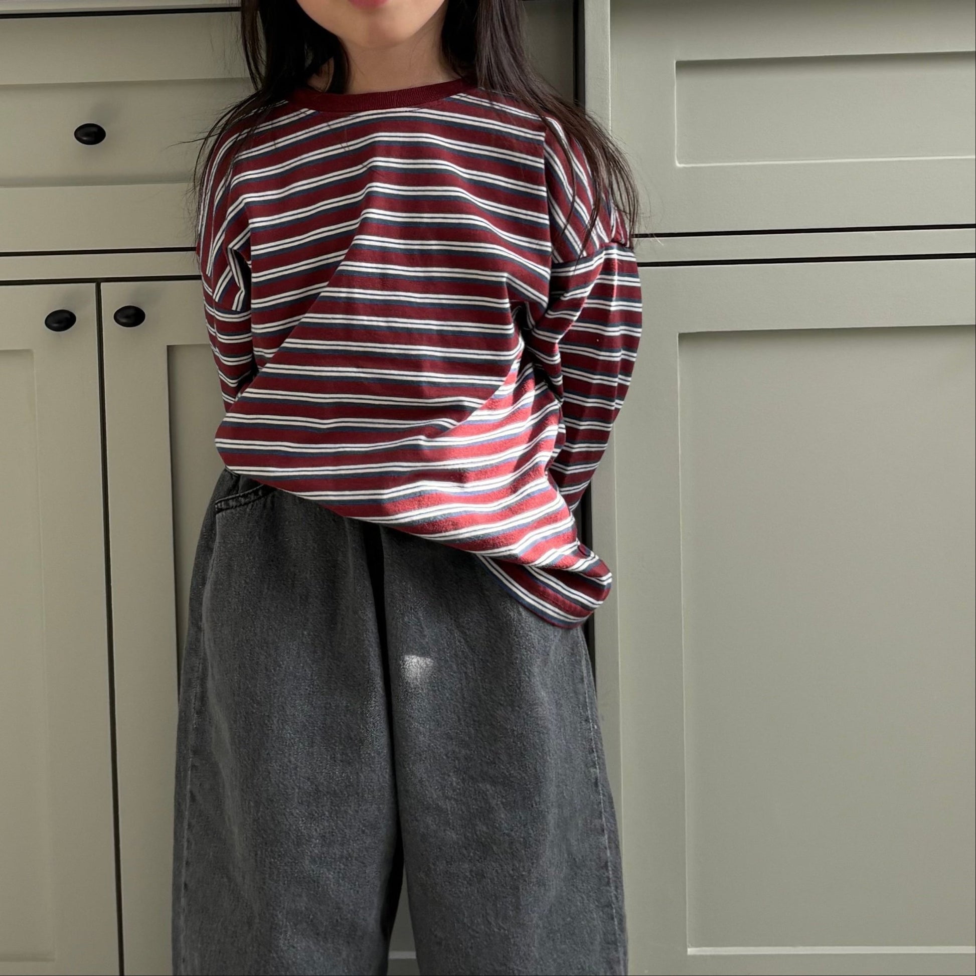 Toddler SP26 Stripe Long Sleeve Top (1 - 7y) - 2 Colors kids outfit