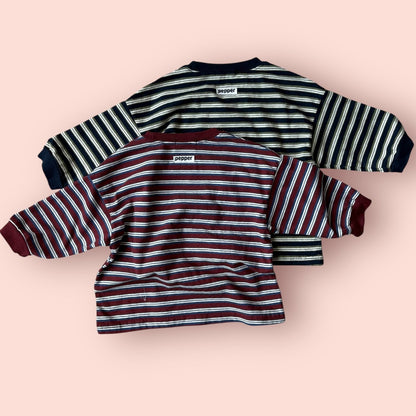 Toddler SP26 Stripe Long Sleeve Top (1 - 7y) - 2 Colors kids outfit