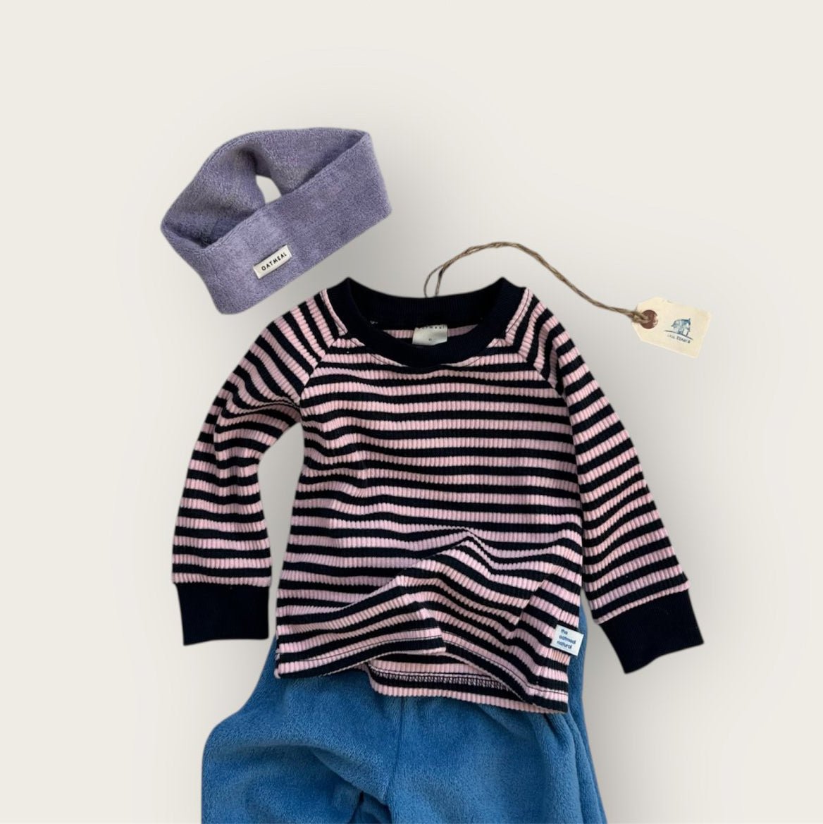 Toddler SP26 Stripe Ribbed Long Sleeve Top (2 - 7y) - 2 Colors - AT NOON STORE