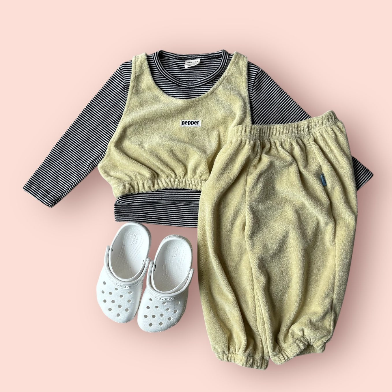 Toddler SP26 Terry Cloth Jogger Pants (1 - 7y) - 2 Colors kids outfit