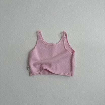Toddler SP26 Two - Way Knitted Vest (10m - 4y) - Pink - AT NOON STORE