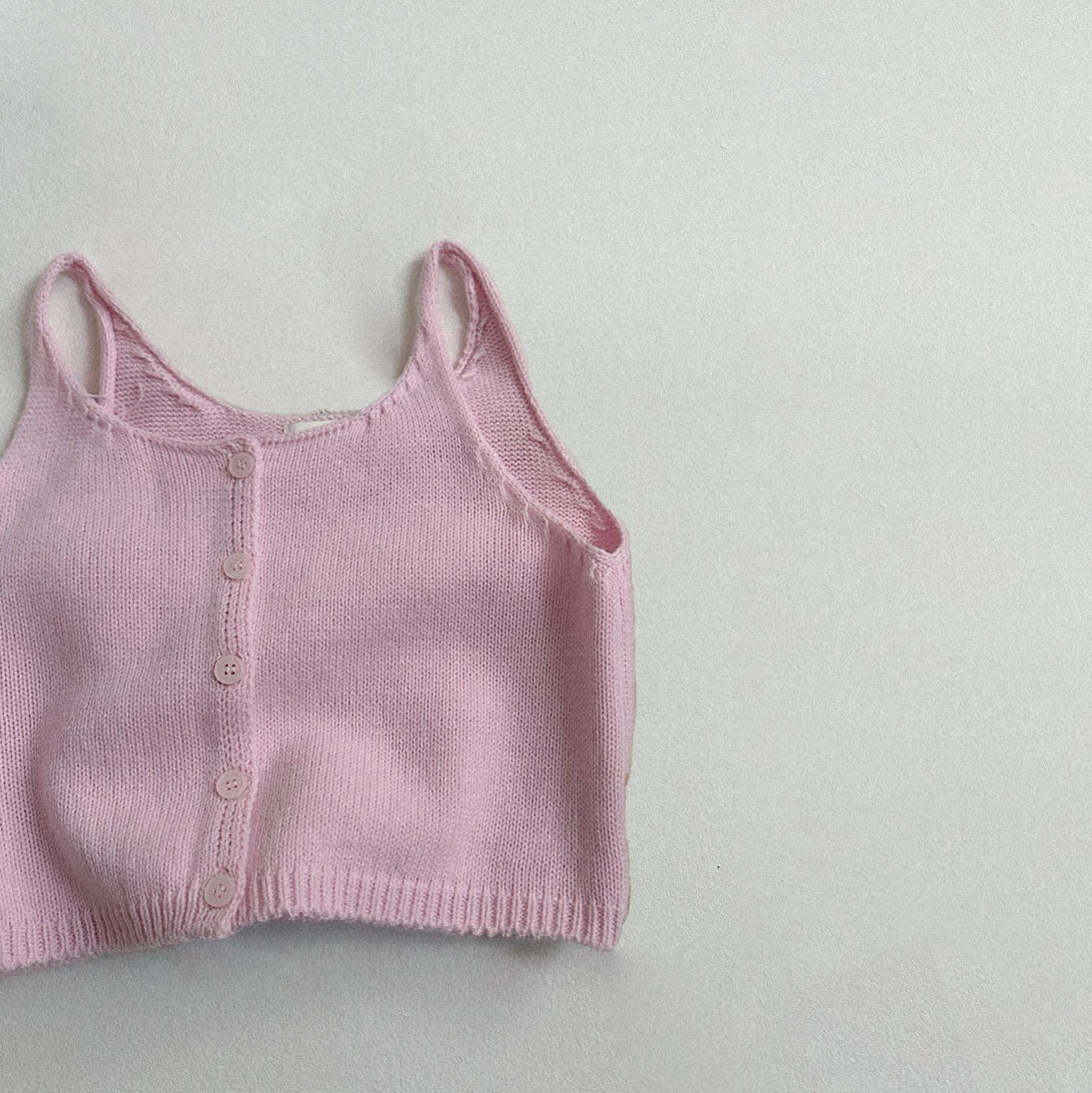 Toddler SP26 Two - Way Knitted Vest (10m - 4y) - Pink - AT NOON STORE