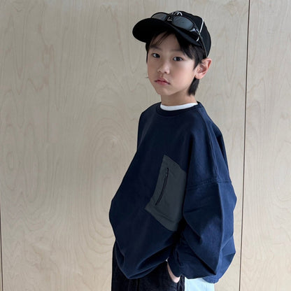 Toddler SP26 Zip Pocket Long Sleeve Sweatshirt (3 - 7y) - 2 Colors - AT NOON STORE