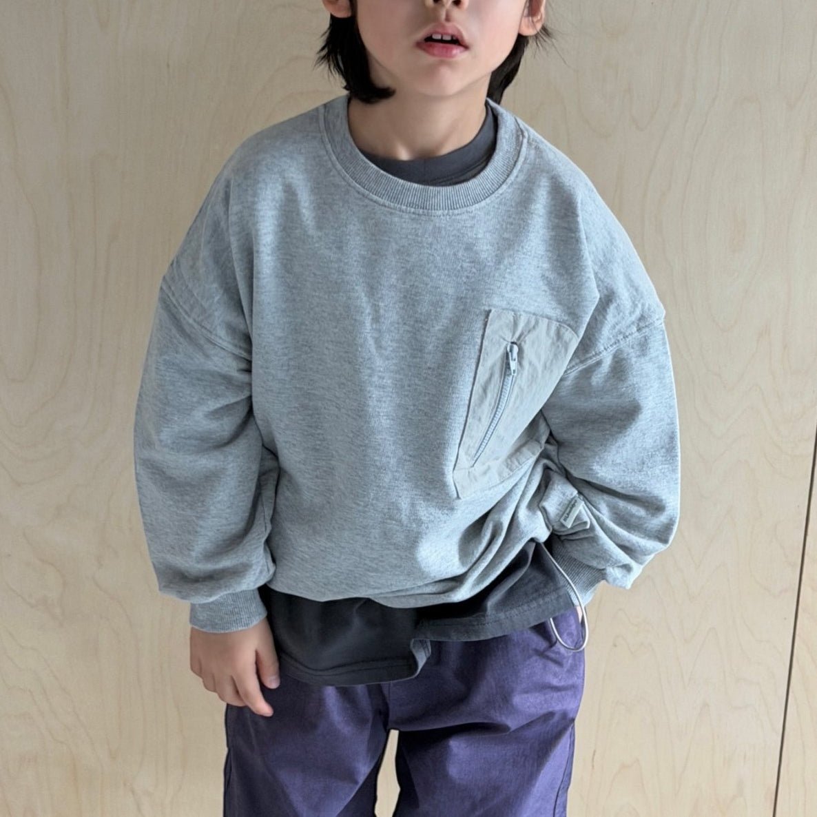 Toddler SP26 Zip Pocket Long Sleeve Sweatshirt (3 - 7y) - 2 Colors - AT NOON STORE