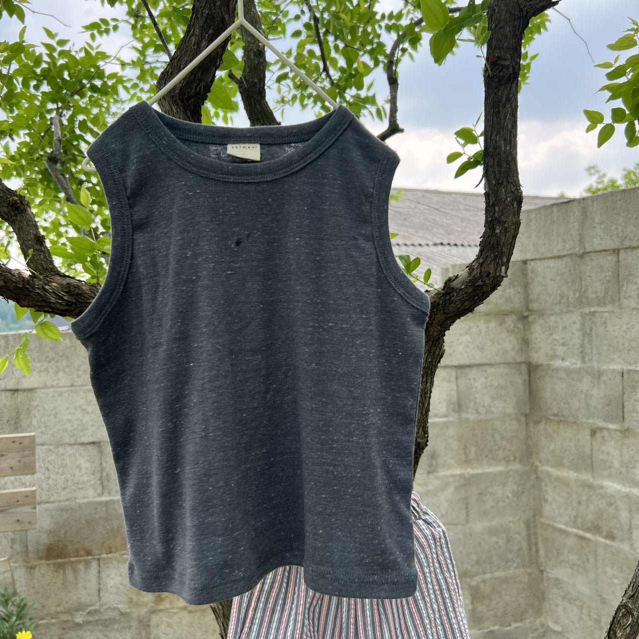 Toddler SS25 Basic Sleeveless Top and Stripe Pull On Pants Set (2 - 7y) - 2 Colors kids outfit