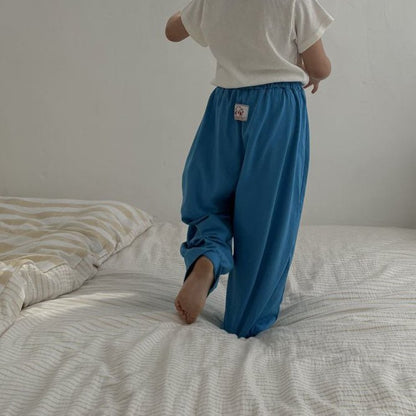 Toddler SS25 Comfy Jogger Pants (1 - 7y) - Blue kids outfit