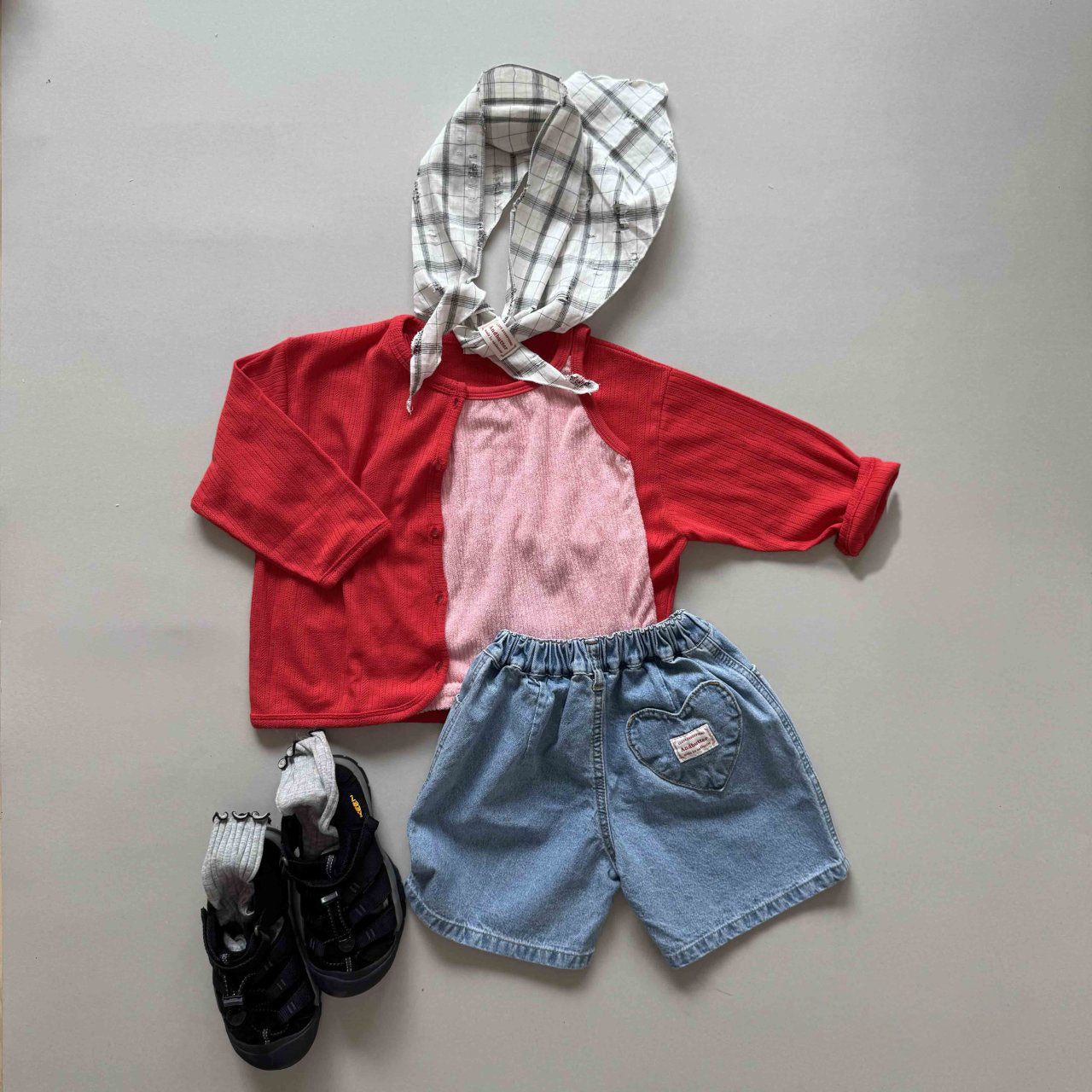 Toddler SS25 Contrast Trim Terry Cloth Cami (3 - 10y) - Pink kids outfit