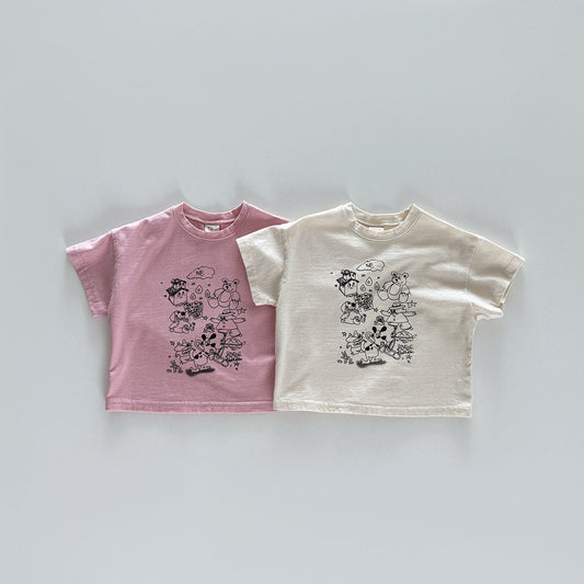 Toddler SS25 Graphic Print Short Sleeve Tee (12m - 10y) - 2 Colors kids outfit