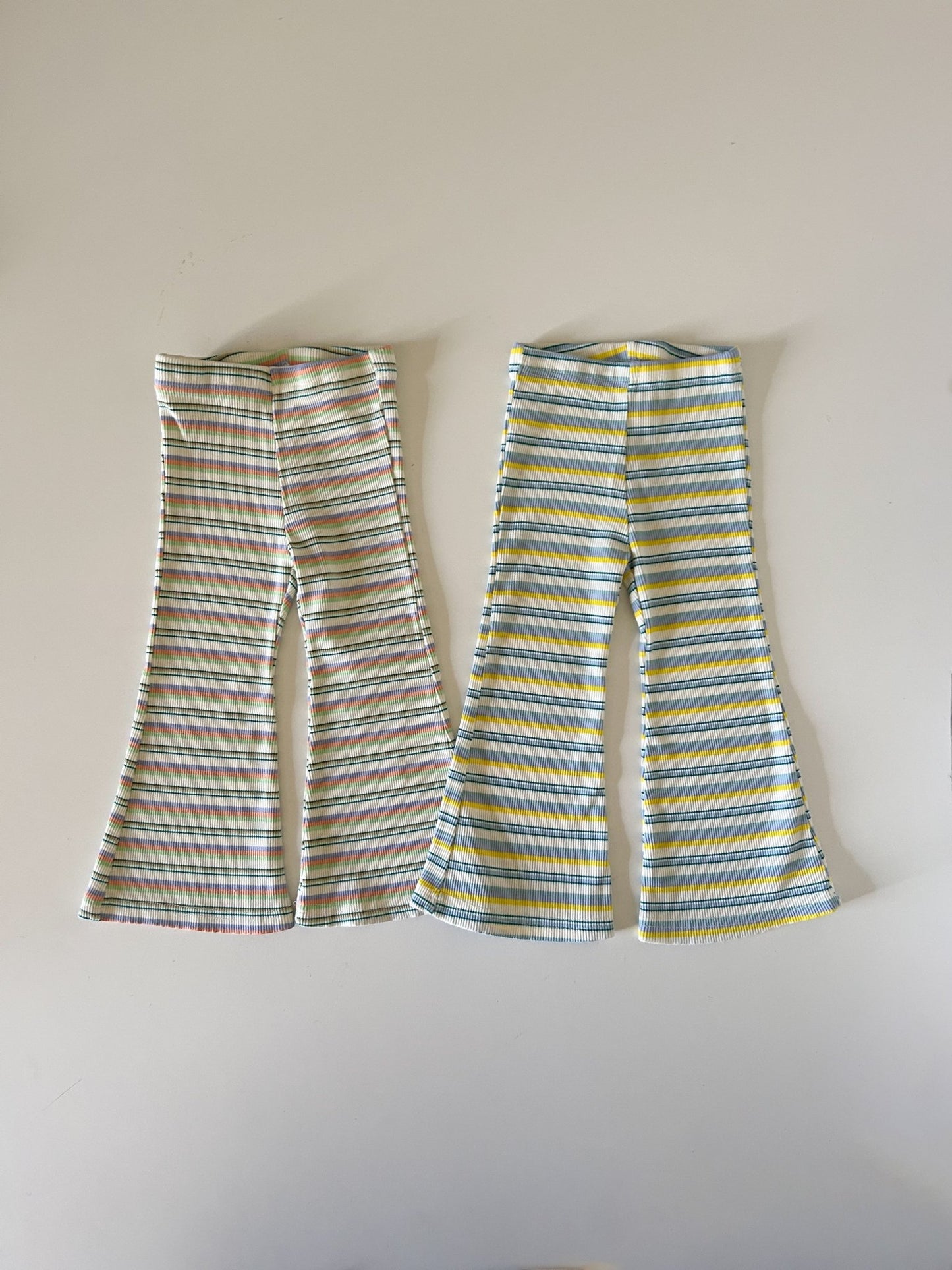 Toddler SS25 Multi Color Stripe Ribbed Pants (1 - 8y) - 2 Colors kids outfit