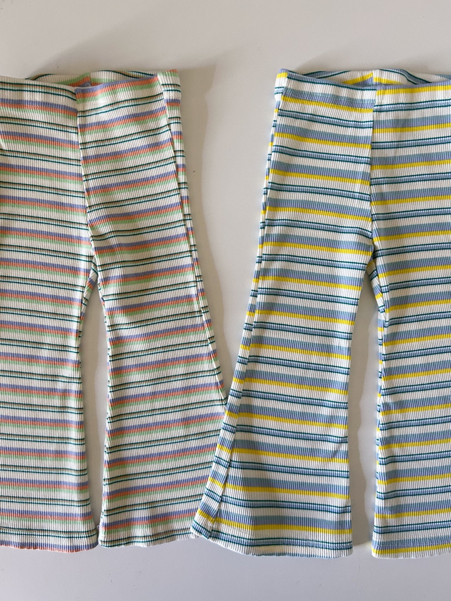 Toddler SS25 Multi Color Stripe Ribbed Pants (1 - 8y) - 2 Colors kids outfit