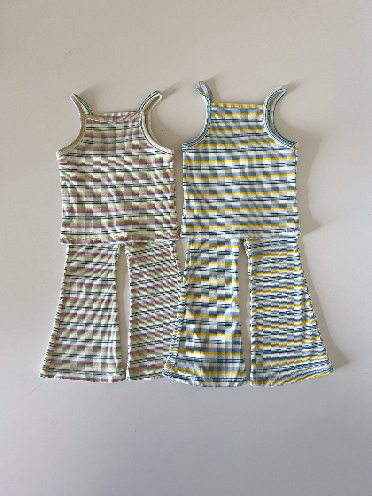 Toddler SS25 Multi Color Stripe Ribbed Pants (1 - 8y) - 2 Colors kids outfit