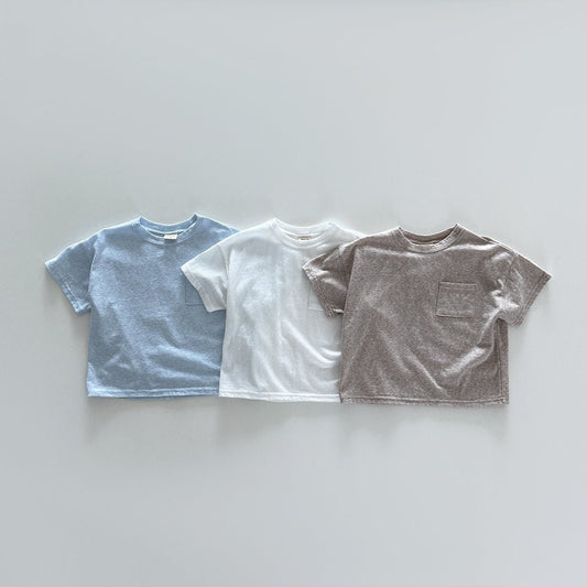 Toddler SS25 Pocket Short Sleeve Tee (12m - 10y) - 3 Colors kids outfit