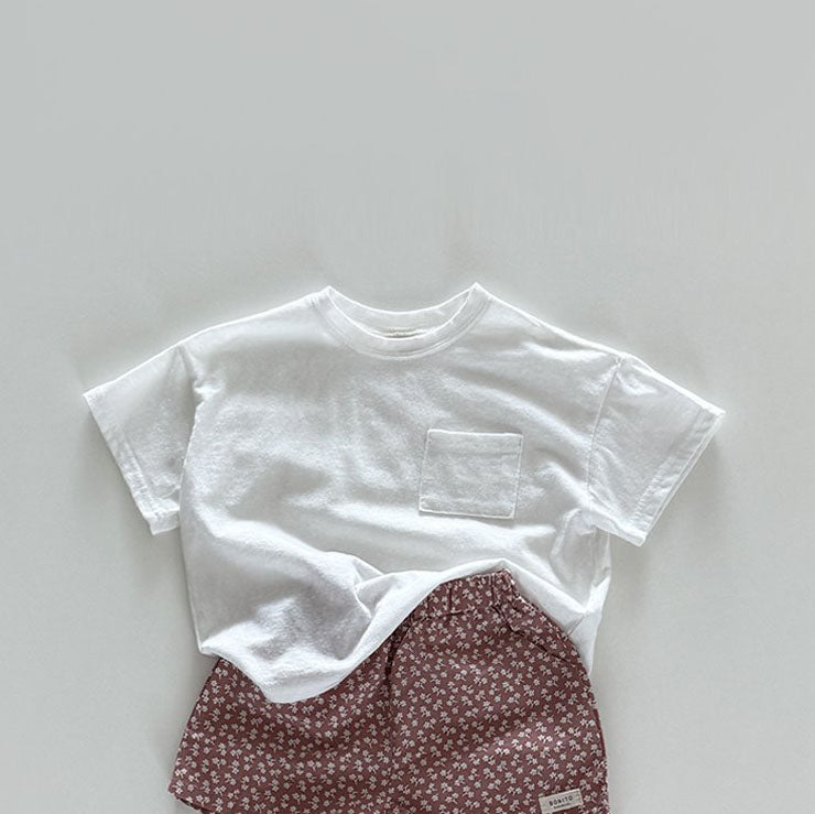 Toddler SS25 Pocket Short Sleeve Tee (12m - 10y) - 3 Colors kids outfit