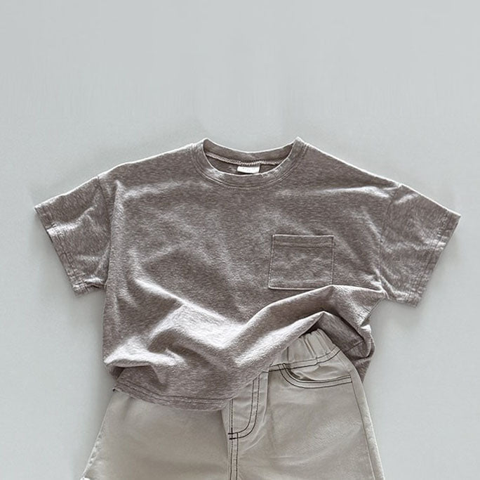 Toddler SS25 Pocket Short Sleeve Tee (12m - 10y) - 3 Colors kids outfit