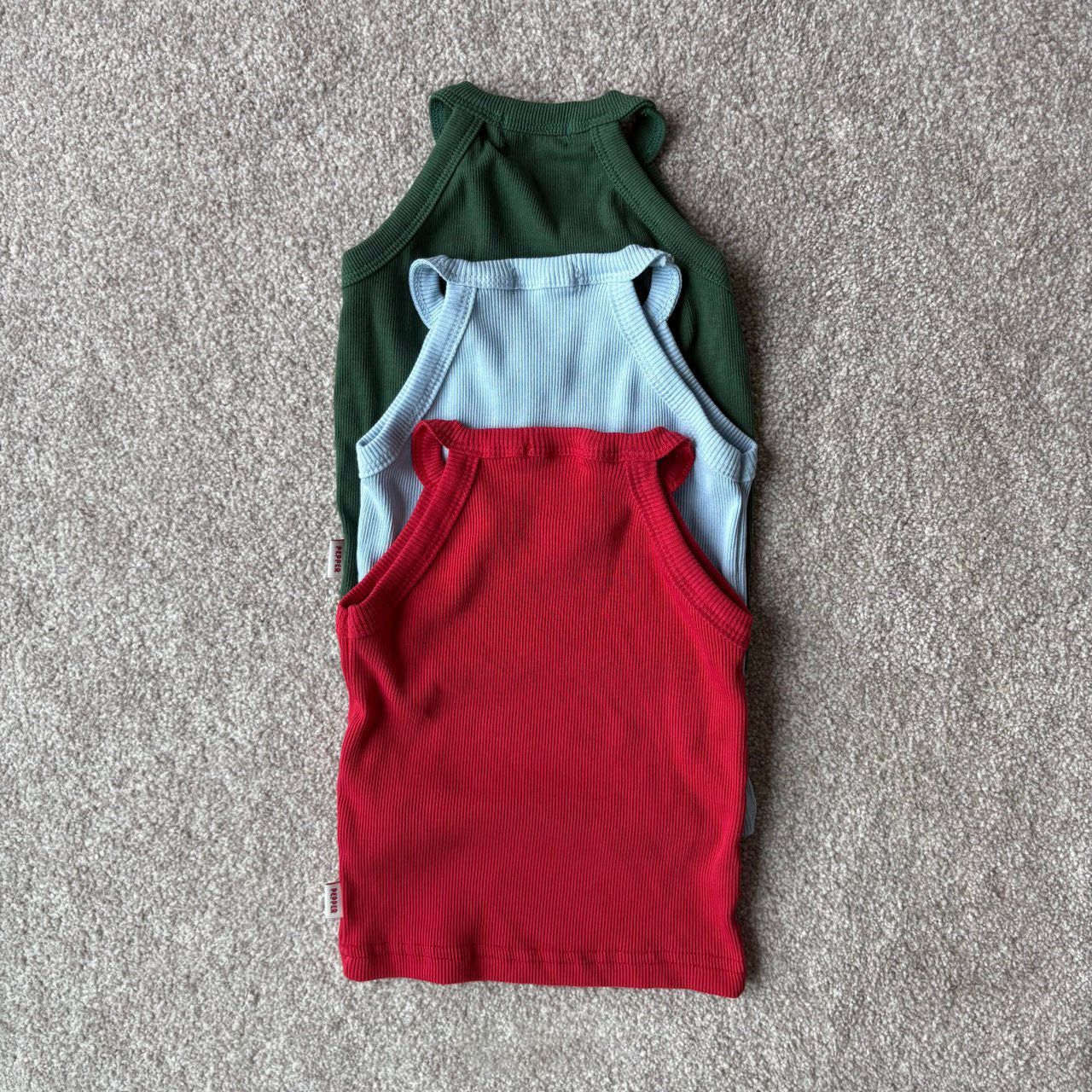 Toddler SS25 Ribbed Halter Neck Sleeveless Top (1 - 7y) - 3 Colors kids outfit