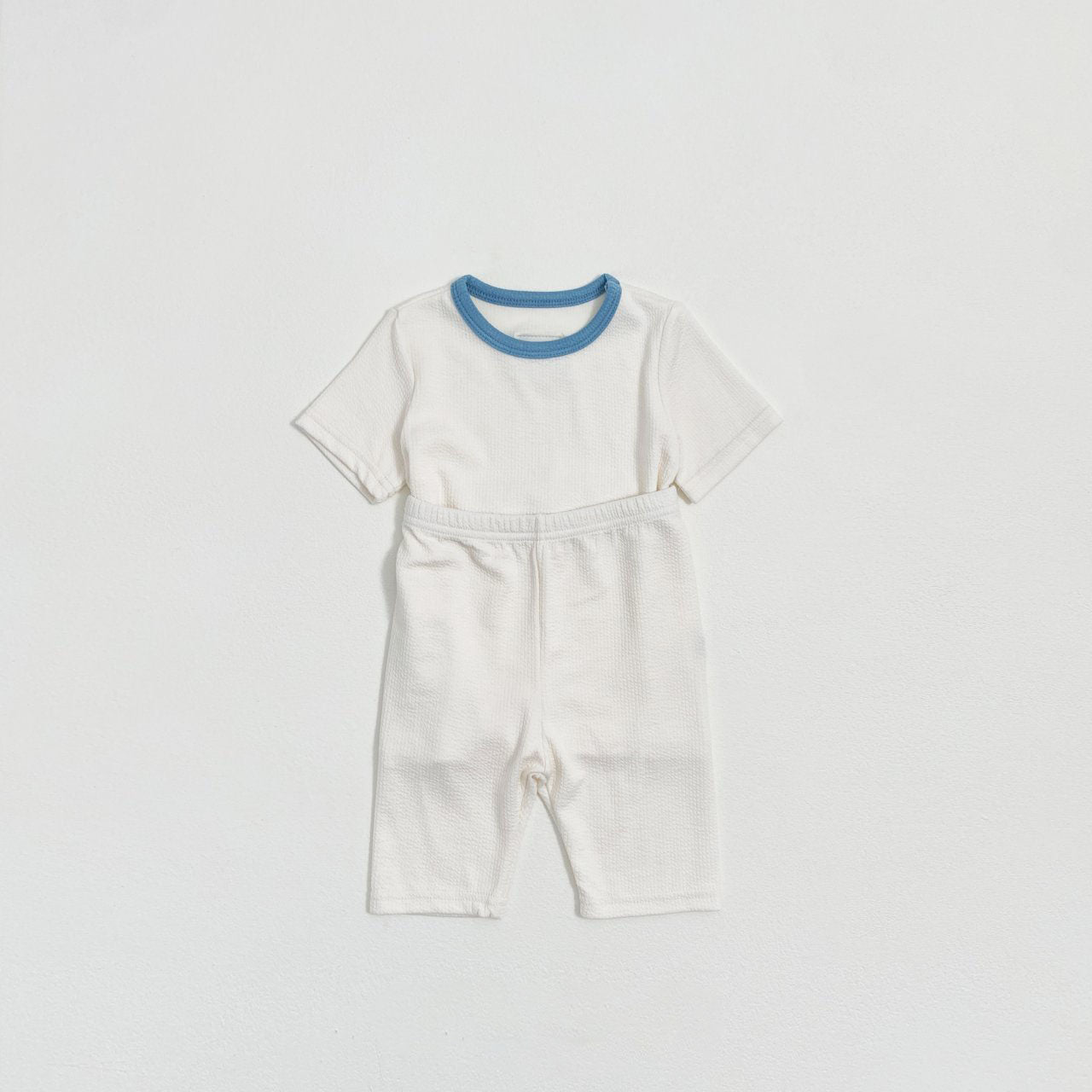 Toddler SS25 Ringer Short Sleeve Top and Pants Set (1 - 7y) - 2 Colors kids outfit