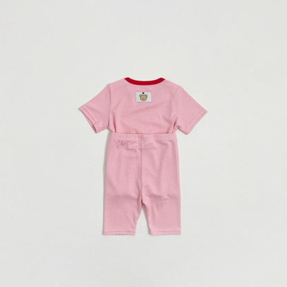 Toddler SS25 Ringer Short Sleeve Top and Pants Set (1 - 7y) - 2 Colors kids outfit